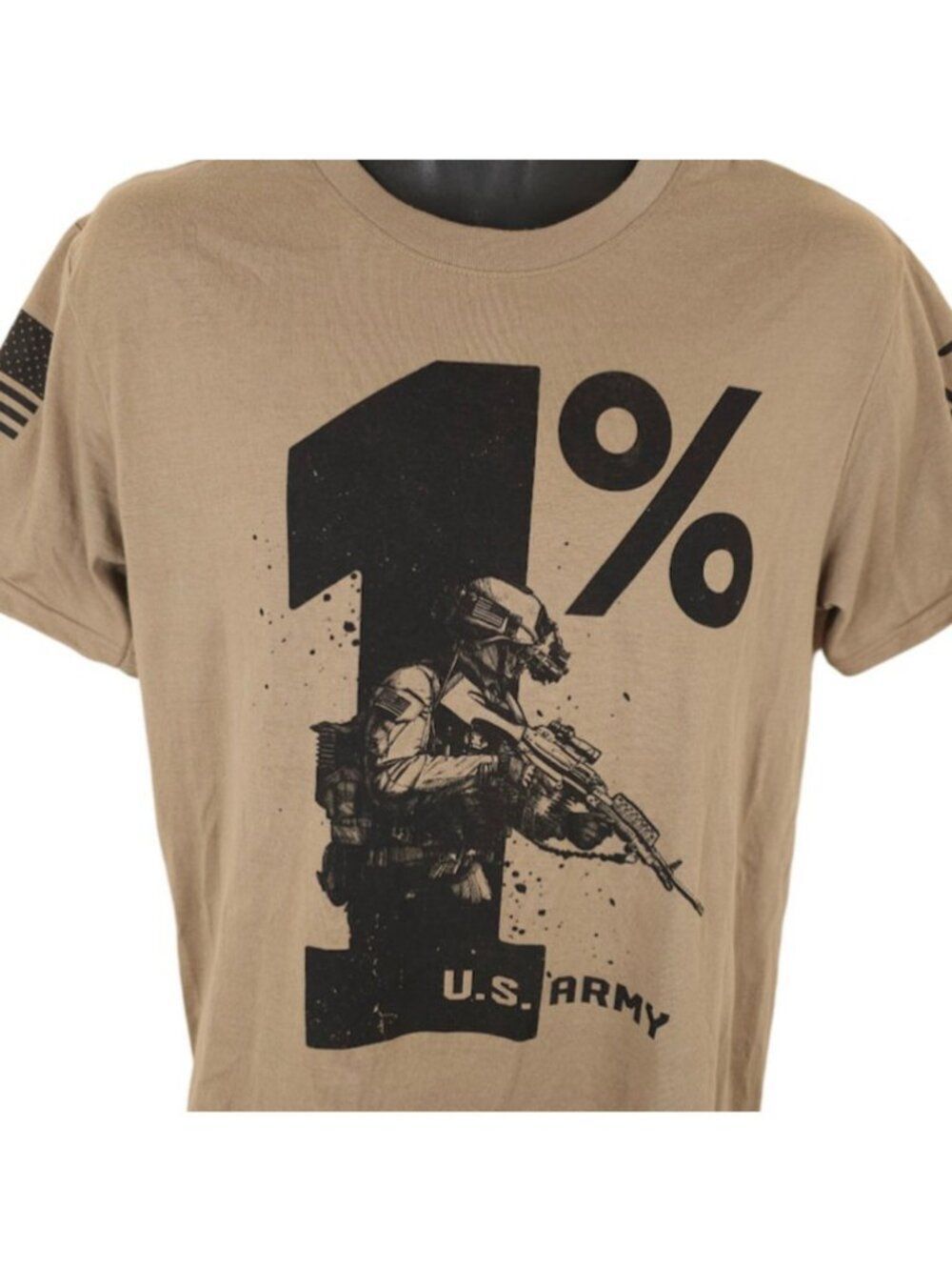 United States Army T Shirt Mens Size Medium Beige 1% US Military Recon Wear